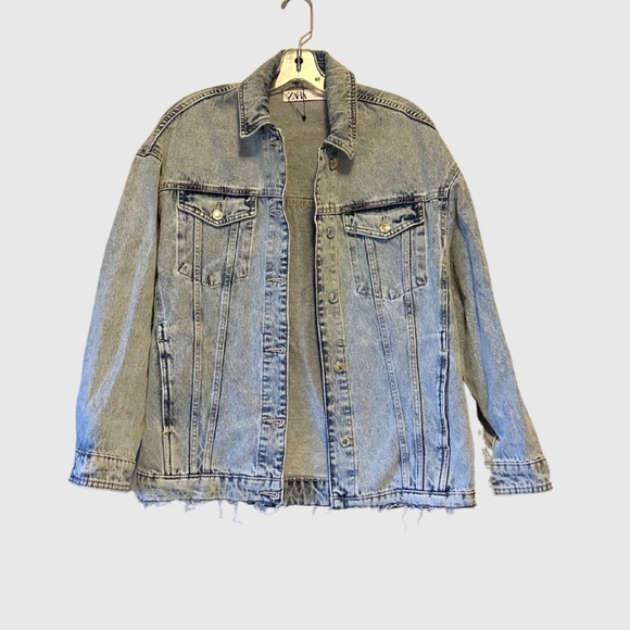 Zara Jackets & Blazers - SOLD Zara oversized denim jacket